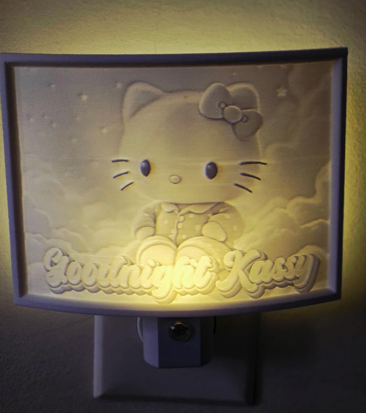 Character lithophane plug-in night light example