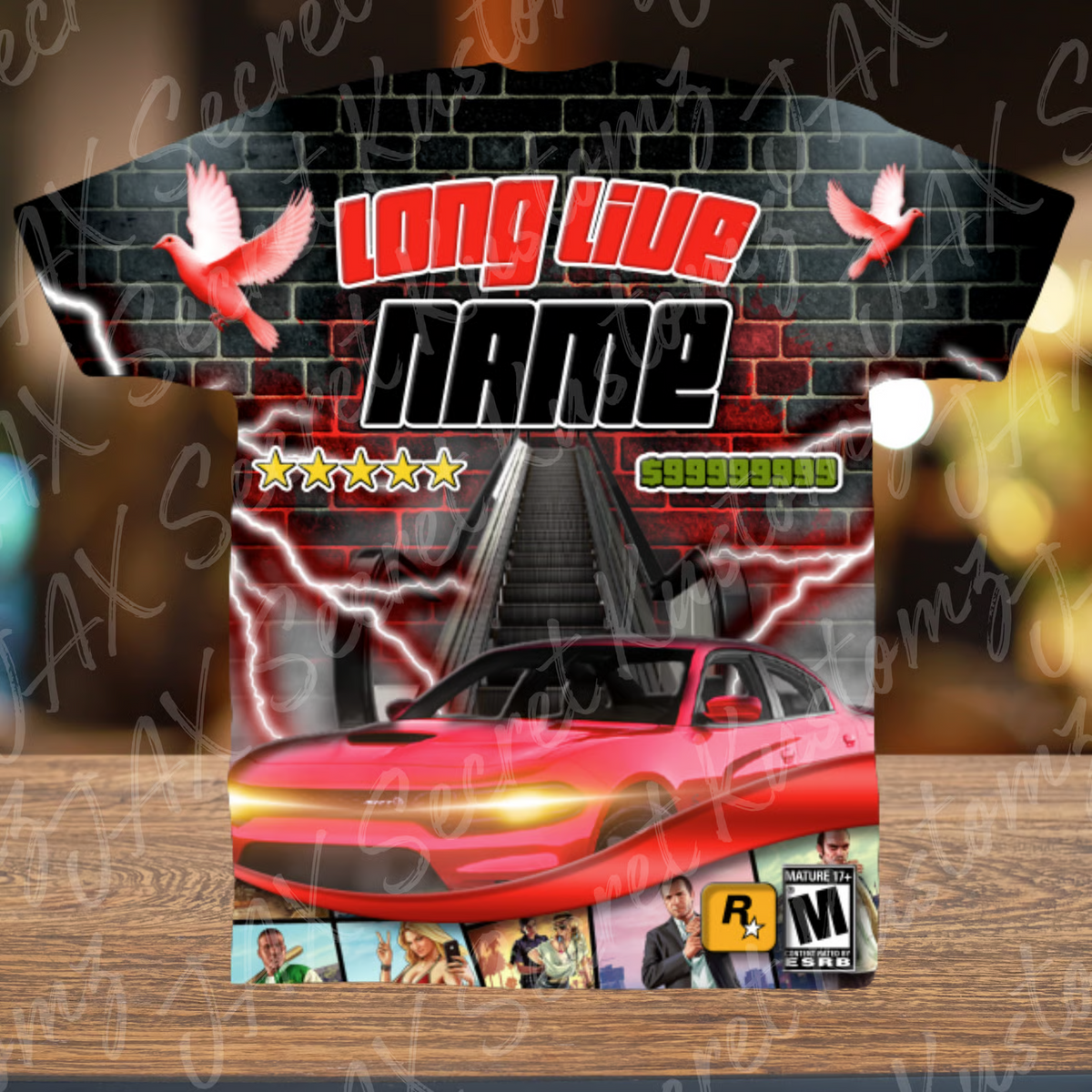 Long Live personalized shirt design with red car